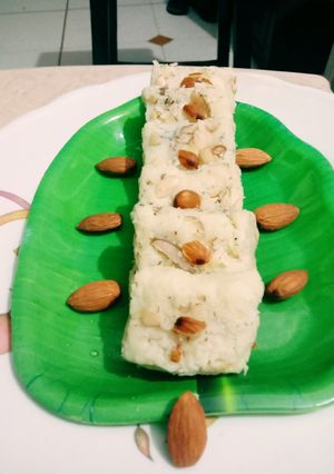 A picture of Delicious nutrition Mava dry fruit Burfi without fire.