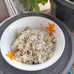 A picture of Adda hing khichidi.