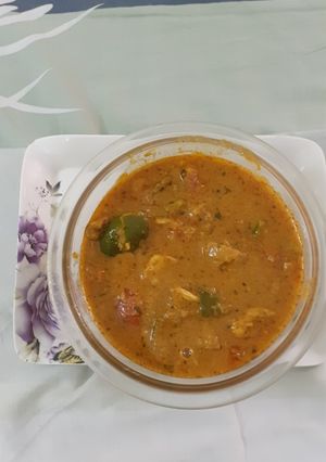 A picture of Kadahi chicken (My first recipe).