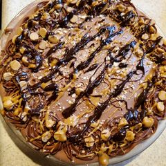 A picture of No bake Peanut Butter Pie.