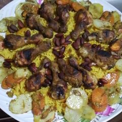 A picture of Roasted Drumsticks and Vegetables.