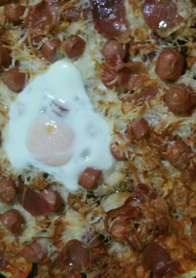 Una foto de Pizza de calabacín (sin pan)