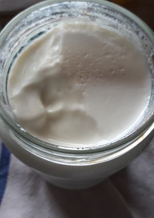 Una foto de Yogur casero firme