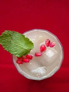 A picture of Cucumber pomegranate punch.