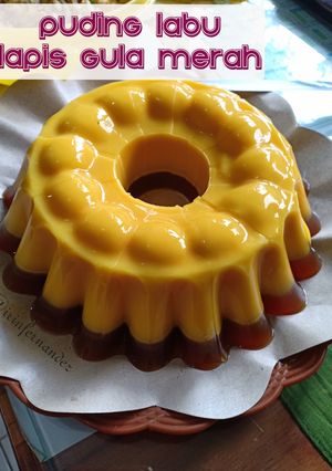 Foto resep Puding Labu Lapis Gula Merah