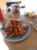 Carottes-lentilles aux chips de sarrasin