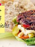Hamburguesa picante de frijol y avena