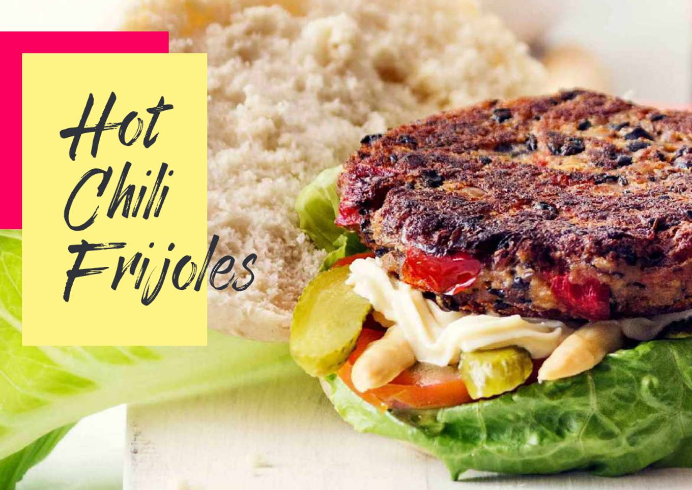 Hamburguesa picante de frijol y avena