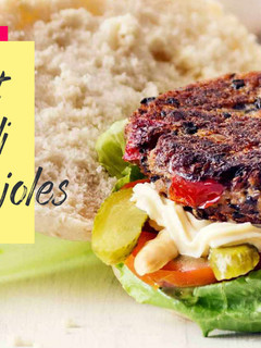 Una foto de Hamburguesa picante de frijol y avena
