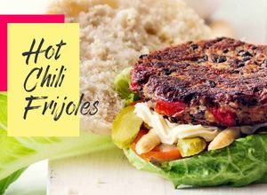 Una foto de Hamburguesa picante de frijol y avena
