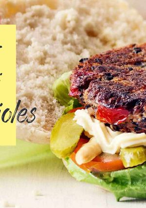 Una foto de Hamburguesa picante de frijol y avena