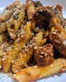 OSSOBUCO en Salsa Roja y Penne Rigate🍝con Queso Manchego...!