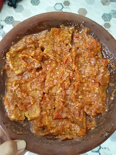Foto resep Tempe penyet sambel terasi cobek