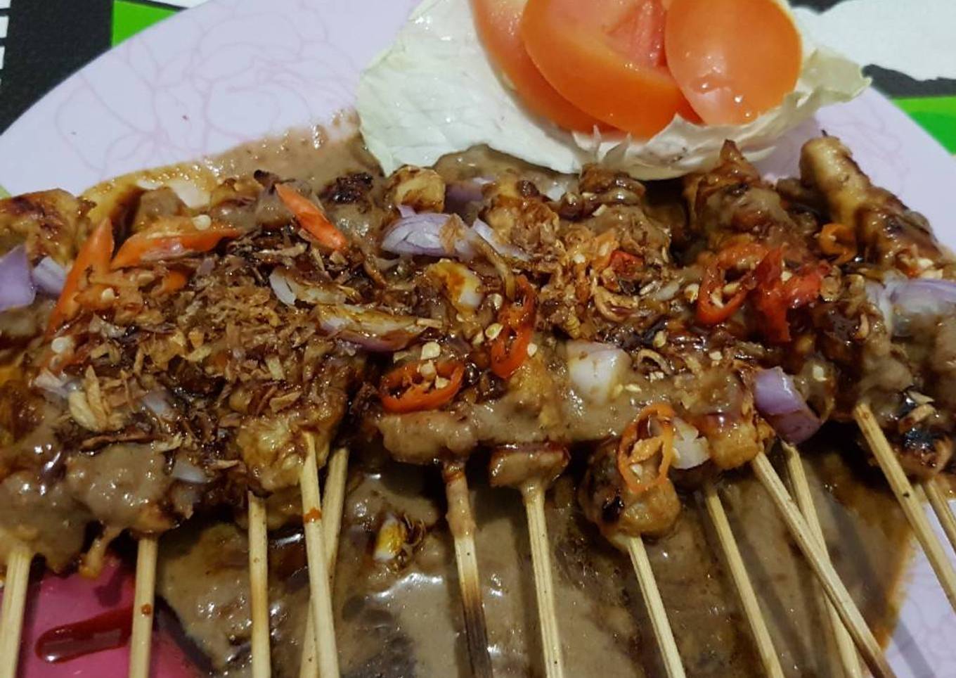 Sate ayam bumbu kacang special 😉