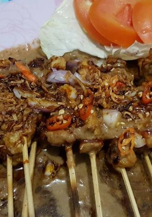 Foto resep Sate ayam bumbu kacang special 😉