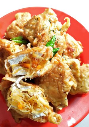 Foto resep Tahu njigrak isi bihun wortel pedas
