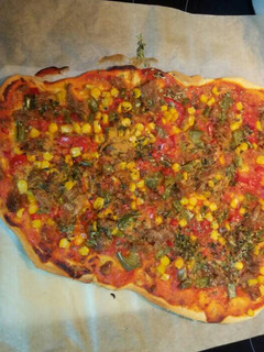 Una foto de Pizza casera