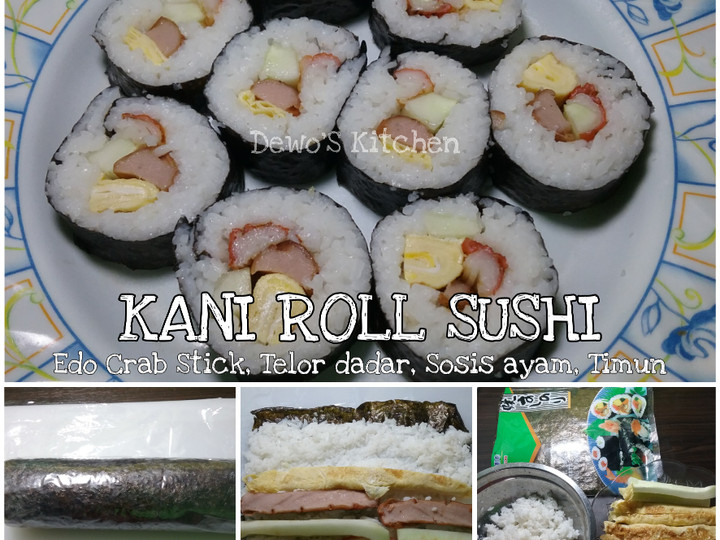 Langkah Mudah untuk Membuat Kani Roll Sushi (Kani = Crab), Lezat Sekali