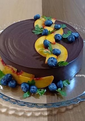 عکسی از دستور کیک محلبی کاکائویی