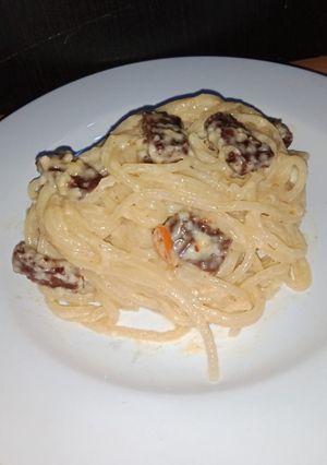 Foto resep Spaghetti Carbonara Dendeng