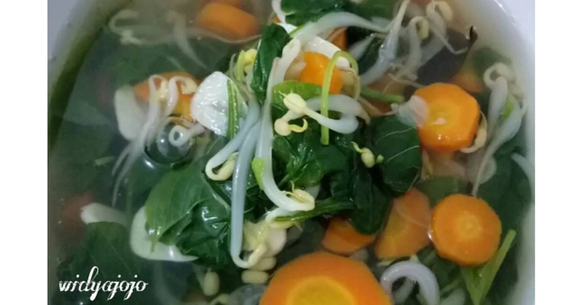 Resep Sayur Bening Bayam Wortel Tauge Oleh Widya Jojo Cookpad