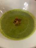 Crema de zapallo y espinacas