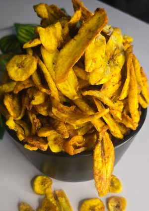 A picture of Crispy Nigerian Plantain Chips (Golden & Crunchy Snack).