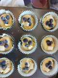 Áfonyás- fehércsokis muffin