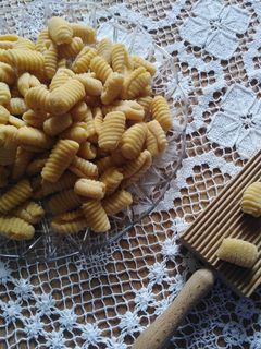 Foto di Gnocchi di zucca genuisa con sugo di funghi