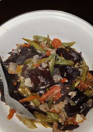 Foto resep Tumis jamur kuping dengan buncis