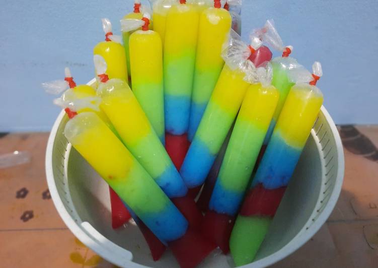 Cara Membuat Es Mambo Rainbow Jelly Yang Enak