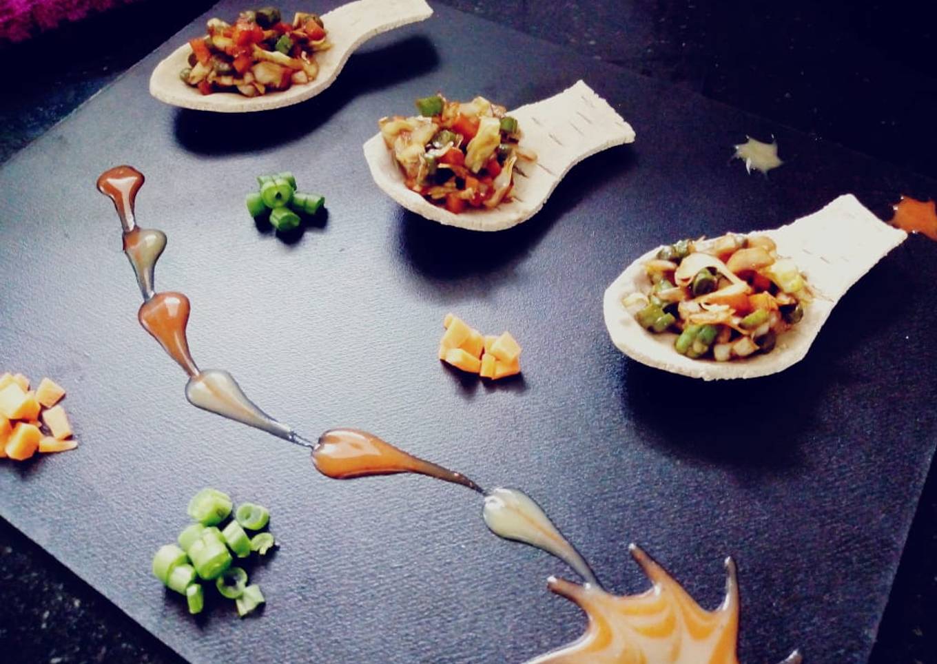 Pearl Millet Canapes with Chinese twist