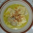 Ayam, tempe dan tahu kari kuning