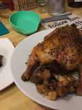 Rock Cornish Game Hen stuffed and glazed
