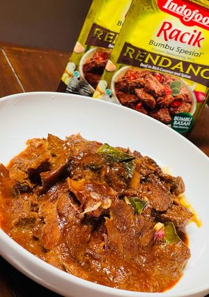 Foto resep Rendang daging bumbu instan