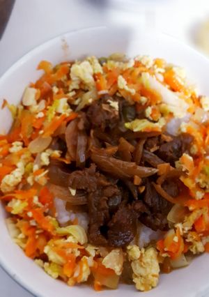 Foto resep Bubur beef yakiniku