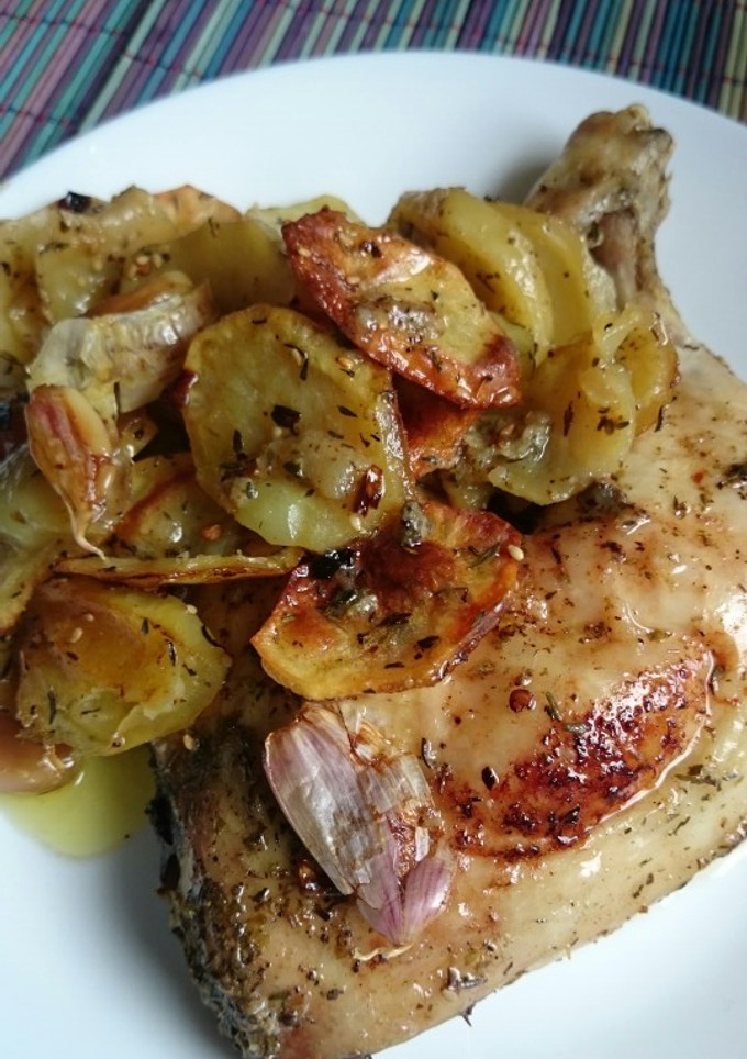 Una foto de Traseros de pollo al horno