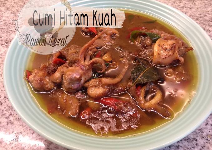 Cumi hitam kuah (masak nus)