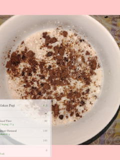 Foto resep Oatmeal + cookies (menu diet)