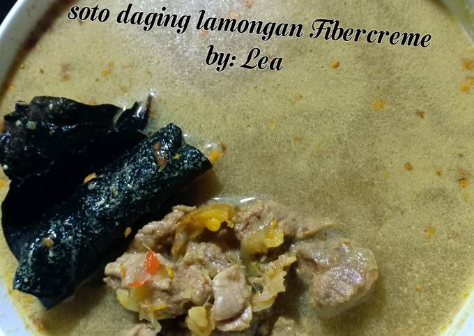 Diet/Clean food Soto daging lamongan FIBER CREME