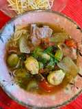 Brussels Sprout and Dill Noodle Soup