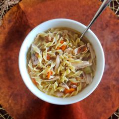 A picture of Easy chicken noodle soup.
