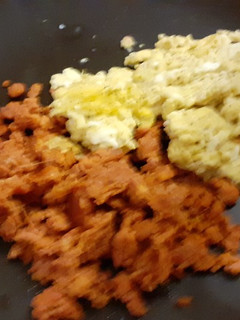 A picture of Chorizo sausage meat.