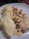 Pollo al verdeo con puré de papas 🍗🥔