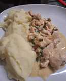 Pollo al verdeo con puré de papas 🍗🥔