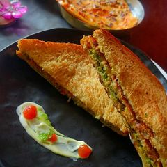 Cream cheese Cheela Sandwich A picture of Cream cheese Cheela Sandwich.