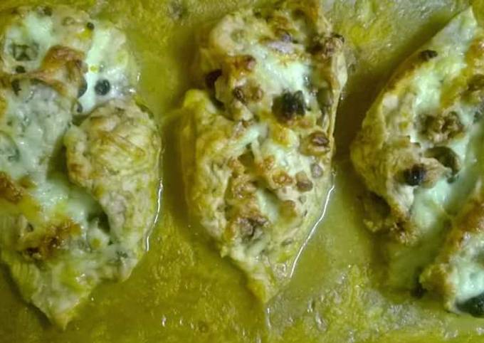 Keto: Pechuga de pollo rellena a la mostaza Receta de ketolicious - Cookpad