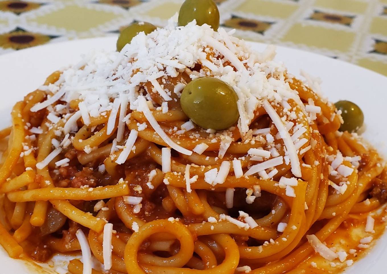 Espaguetti con champiñones en la olla Ninja Foodi