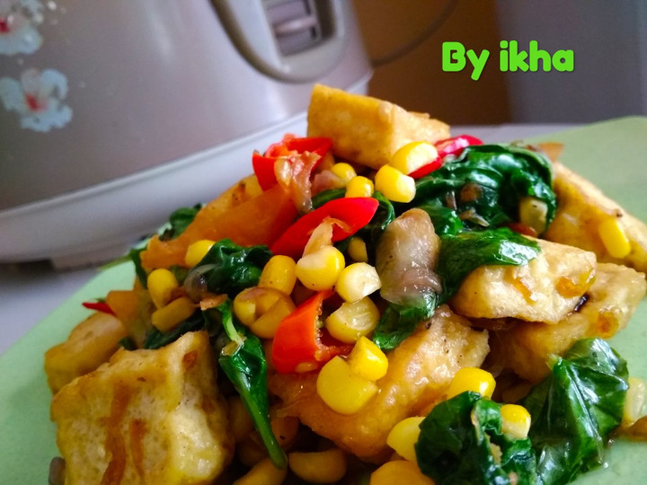 Langkah Mudah untuk Membuat Cah Bayam Tahu Jagung Manis, Lezat Sekali