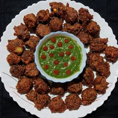A picture of Moong Potato Fritters(Bengali Style).